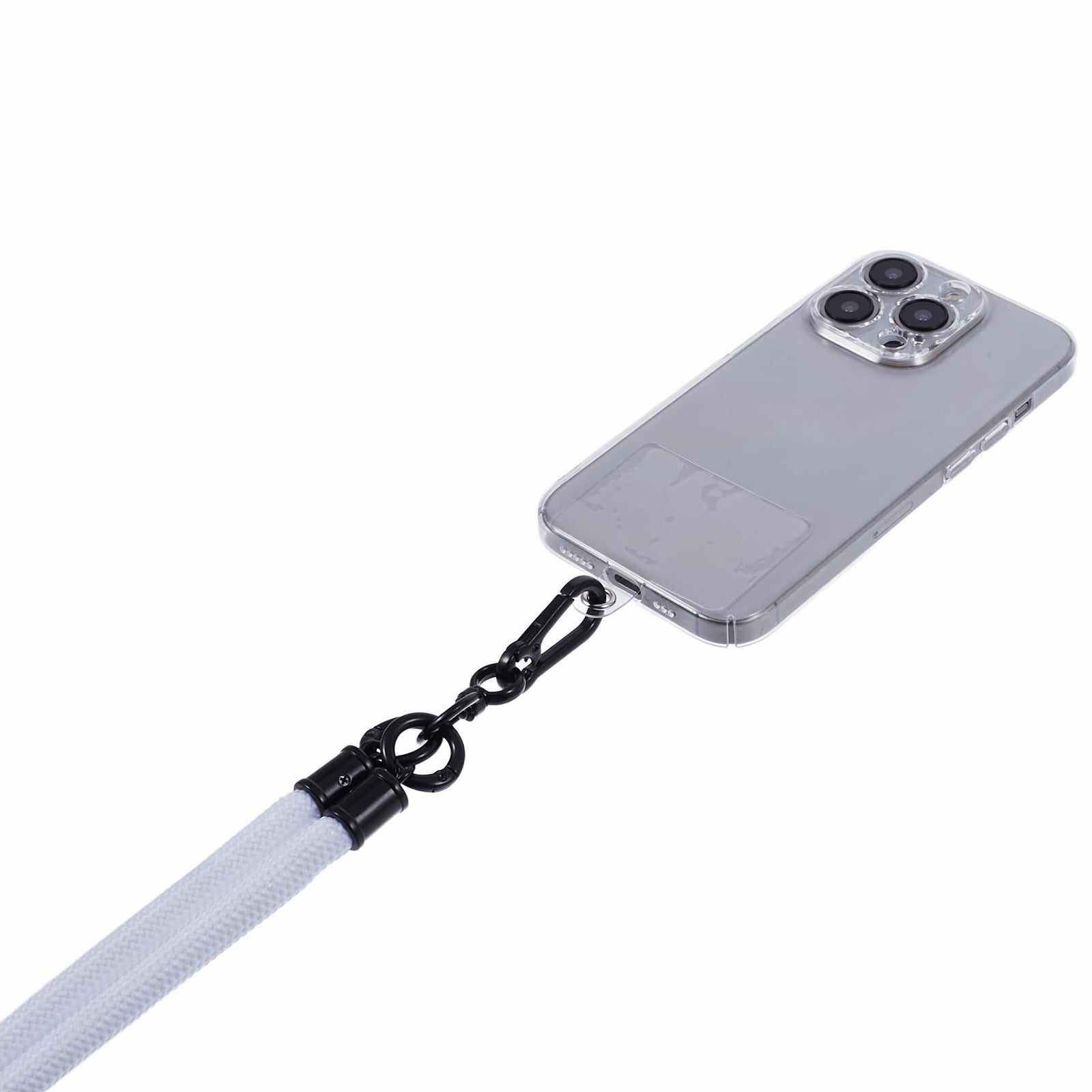 Style A Solid Color Phone Strap 10mm Crossbody Nylon Phone Charm with Clear Patch Style A Solid Color Phone Strap 10mm Crossbody Nylon Phone Charm with Clear Patch